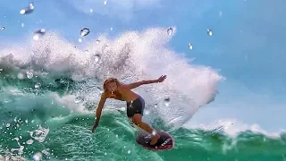 Austin Keen and Blair Conklin Film each other with GoPro While Skimboarding