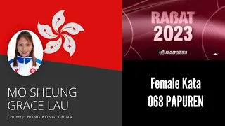 Grace Lau Mo Sheung (HKG) Karate 2023 Female Kata 068 PAPUREN