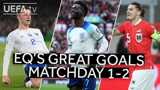 PAVARD, SAKA, SABITZER | EURO Qualifiers GREAT GOALS, Matchday 1-2