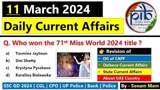 11 March 2024 Current Affairs | Daily Current affairs 2024 | Current affairs today | Indopathshala