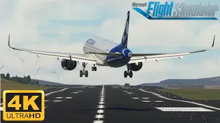 ULTRA GRAPHICS: 4K Airbus A320 NEO - Microsoft Flight Simulator 2020 - CROSSWIND Landing at MADEIRA