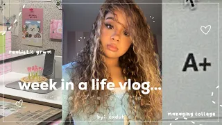 🧘🏽 | a week in my life vlog + college days - realistic grwm - life updates