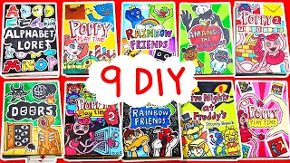 A collection of 9 game book making🎨 (Poppy Playtime, Alphabet Lore, Rainbow Friends, Amanda, Freddy)