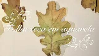 Tutorial de pintura de folha seca de outono em aquarela