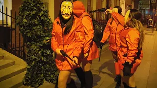 Halloween Girls VS Bushman:  Prank