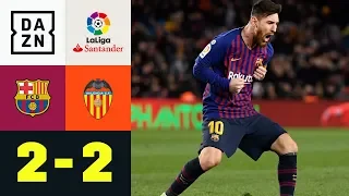 Lionel Messi: Doppelpack, Rekord & Verletzung: Barcelona - Valencia 2:2 | La Liga | DAZN Highlights