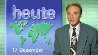 ZDF Trailer und Beginn der heute-Sendung (17.12.1992)