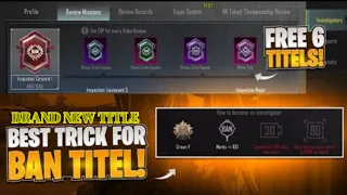 Free Mythic Title For Everyone | How To Get inspection Major Titles | PUBG MOBILE |