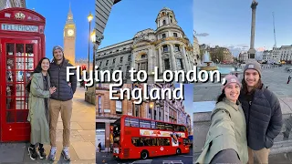 Flying to London, England + Tommy's first time in Europe