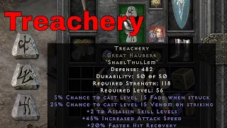 Diablo II Resurrected Rune Words - Treachery (Shael Thul Lem)