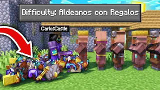 Paso Minecraft pero los ALDEANOS me regalan OBJETOS OP! 😱