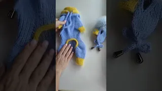 Вязаный комбинезон и шапочка для собачки мальчика ✌️🐕🧶