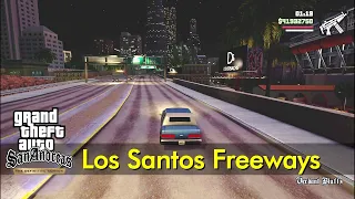 Los Santos Freeway Drive at Night | GTA: San Andreas - Definitive Edition
