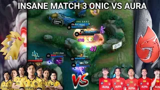 ONIC VS AURA INSANE HALF HOUR PLAY INSANE COMEBACK BY ONIC MATCH 3 BATTLING FOR THE TOP RANK🎮📽🔥🥵