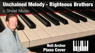 Unchained Melody - The Righteous Brothers - Piano Cover + Sheet Music