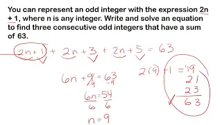 1.2 IM 1 Problem solving using one variable