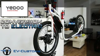 YEDOO Kick Scooter Conversion to Electric (250Watt 36Volt 5Ah)