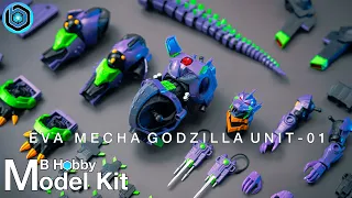 Mecha Godzilla EVA Unit-01 | Speed Build | Aoshima Model Kit