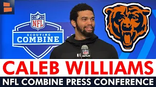 Caleb Williams SOUNDS OFF On Bears Draft Meeting, Ryan Poles, Matt Eberflus + MORE At NFL Combine