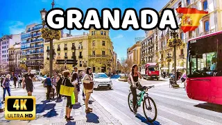 🇪🇦[4K] Granada Spain Fantastic City Centre Walking Tour 2023 | Andalucía