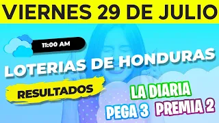 Sorteo 11AM Loto Honduras, La Diaria, Pega 3, Premia 2, Viernes 29 de Julio del 2022 | Ganador 😱🤑💰💵