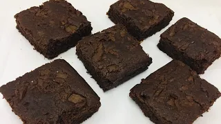 HEALTHY BROWNIES - No Eggs, No Maida, No Sugar, No Butter Brownies ~ The Doo Little Kitchen