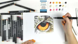 Рисуем маркерами SKETCHMARKER совиный глаз | Уроки рисования от ArtMarkers