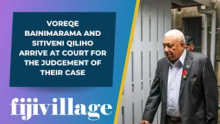 Voreqe Bainimarama and Sitiveni Qiliho arrive at court for the Judgement of their case
