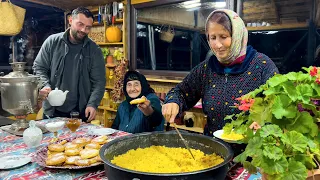 RURAL VILLAGE LIFESTYLE | AZERBAIJANI OLD GRANDMA COOKING UNIQUE DISH | CAUCASIAN COUNTRY LIFE