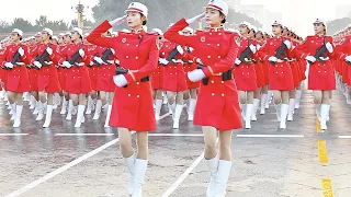 4K-Rare 2019 National Day military parade female militia formation training