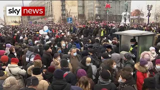Mass protest in Moscow in support of Alexei Navalny