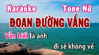 Đoạn Đường Vắng Karaoke Tone Nữ | Karaoke Hiền Phương