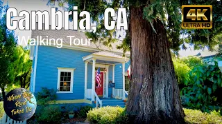 [4K] Cambria, CA Historical Walking Tour - WITH CAPTIONS