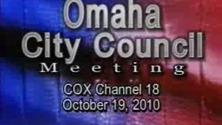 Omaha Nebraska City Council Meeting, October 19, 2010