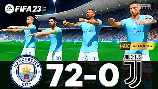 FIFA 23 - MESSI, RONALDO, MBAPPE, NEYMAR, ALL STARS |  MANCHESTER CITY 72 - 0 JUVENTUS