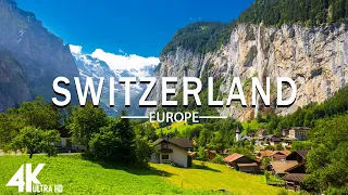 FLYING OVER SWITZERLAND (4K UHD) - Relaxing Music Along With Beautiful Nature Videos - 4K Video HD