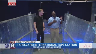 Kenny climbs aboard a space station made from entirely from 'tape'