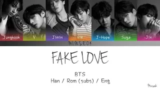 BTS (방탄소년단) - FAKE LOVE (Color Coded/Han/Rom/Eng Lyrics)