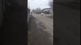 War in Ukraine. Street drift. Street races with the Russian occupiers in Ukrainian.