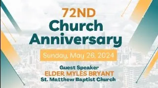 72nd Church Anniversary Service