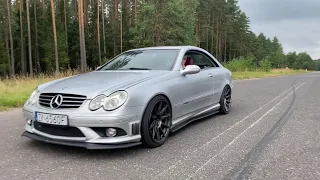 Mercedes CLK 500 M113 Exhaust - Modded factory muffler, secondary cat delete, resonator delete