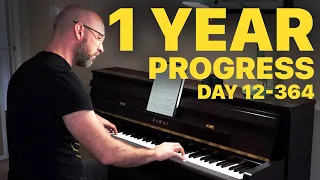 Piano progress 1 year practicing less than an hour a day