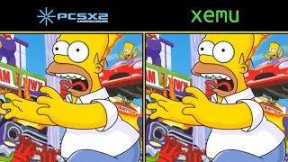 The Simpsons - Hit & Run | PCSX2 vs Xemu Comparison | PS2 / Xbox