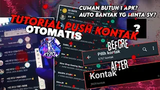 TUTORIAL PUSH KONTAK OTOMATIS KHUSUS ANAK JB ,CUMAN MAKE 1 APK?