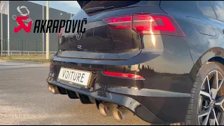 Volkswagen Golf R 2023 Full Akrapovic System | Exhaust Pure Sound Test