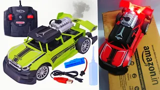 Stunt Spray Car unboxing | remote control car unboxing | Rc smoke car unboxing and review & testing