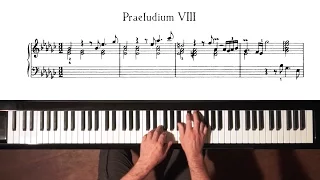 Bach Prelude and Fugue No.8 Well Tempered Clavier, Book 1 with Harmonic Pedal