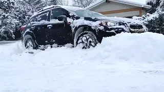 Epic Snowstorm Drive in a Subaru Crosstrek| Driving Through Calgary Blizzard in Subaru Crosstrek
