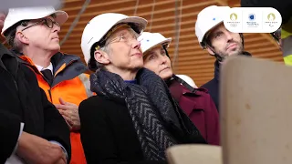 Déplacement de la Première Ministre Elisabeth BORNE sur le chantier du Centre Aquatique Olympique