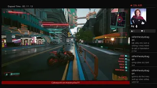 Slifer plays: Cyberpunk 2077 - Motorcycle vs car beep beep